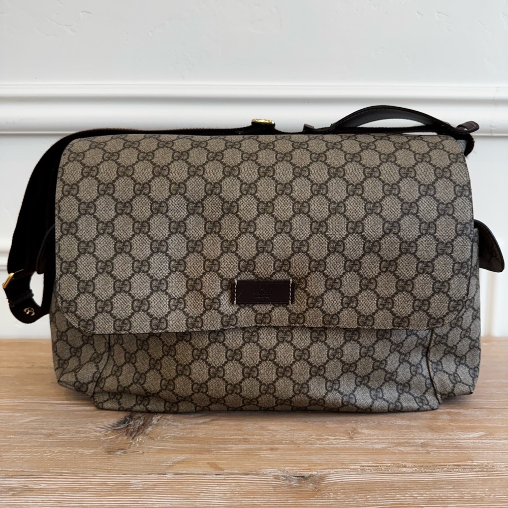 Gucci GG Monogram Diaper/messenger Bag